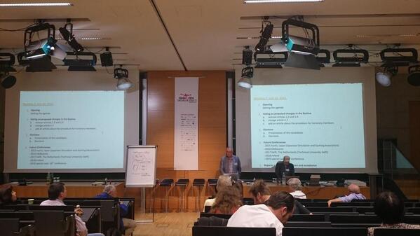 Vincent's last General Members Meeting as chair of @Isaga <a href="/isaga2014/">ISAGA2014 Conference</a>