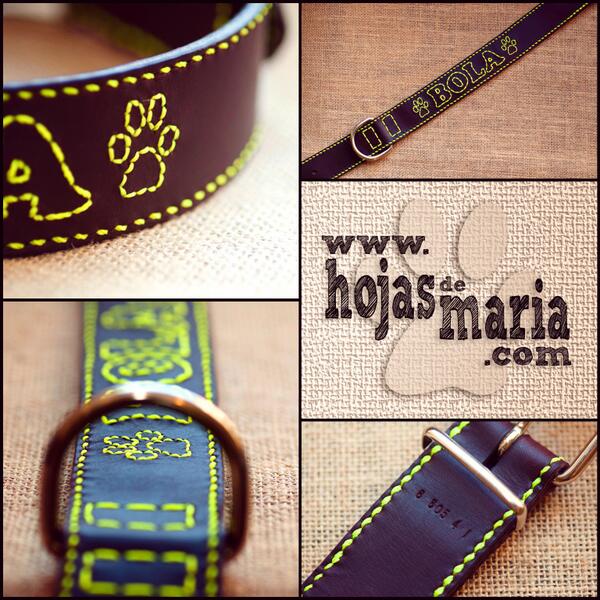 ¡Bola es una preciosa perrita que a partir de ahora lucirá un collar personalizado de cuero de primera calidad! <3
