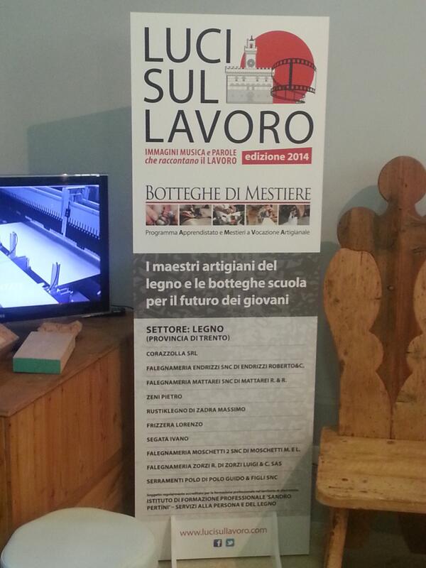 Anche le Botteghe di Mestiere trentine sono presenti a  #lucisullavoro2014 #Montepulciano <a href="/LucisulLavoro/">Luci sul Lavoro</a>
