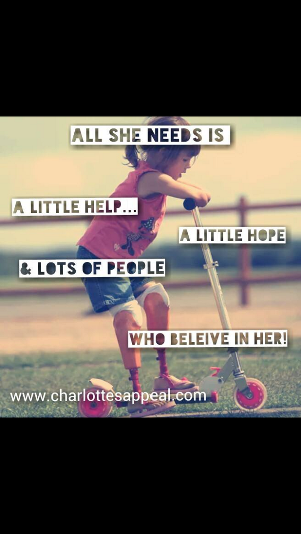 CharsAppeal's tweet photo. Throwback Thursday - This picture sums up exactly why fundraising is SO important for Charlotte! http://t.co/4BWV5iLZIT