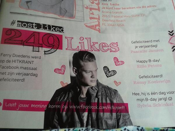 Ferry in de HITKRANT ♥