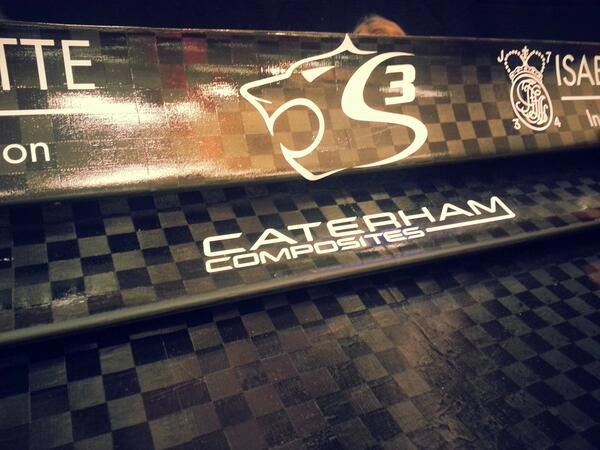 CaterhamComps's tweet photo. @caterhamcomps team at the rollout of S3 "Mary Jane" last week with @s3racing http://t.co/5Q3nN0XtXP