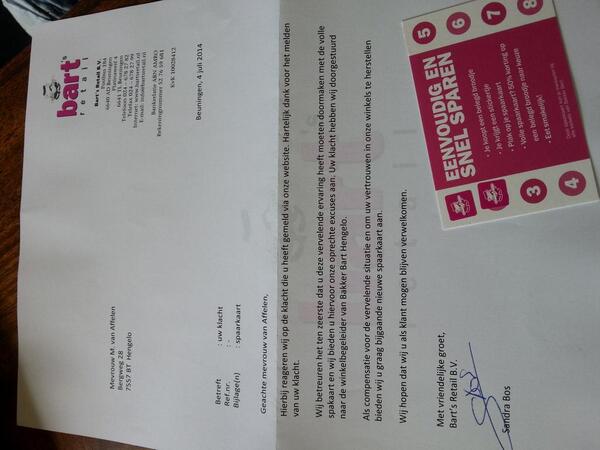 monabb63's tweet photo. @bakkerbart @RoelJewel zozo, ik krijg dus van jullie een spaarkaart met 2! stickers! #lachertje #fail http://t.co/TShZ9Ujlhd