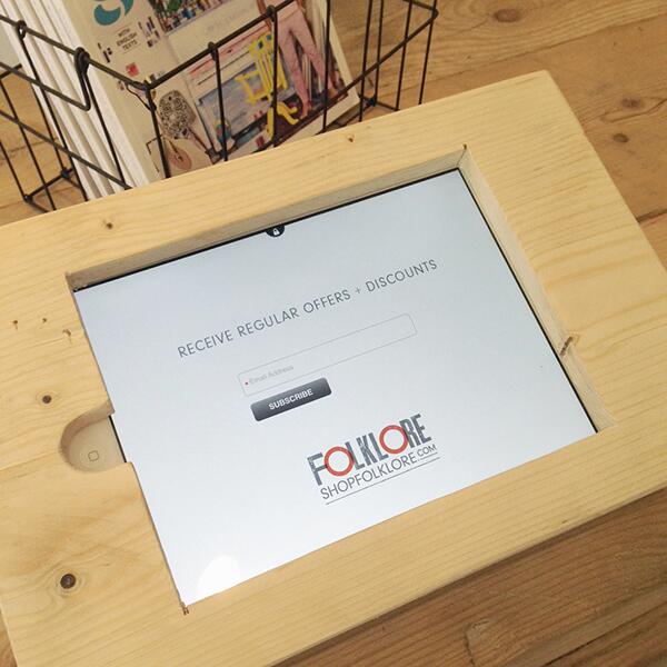 Our new iPad stand was made especially by <a href="/fredrigby/">Fred Rigby</a>