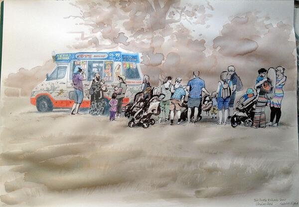EventDrawer's tweet photo. I've just completed this (still wet!). #3ftPeopleFestival http://t.co/ZTZWsuZk1z