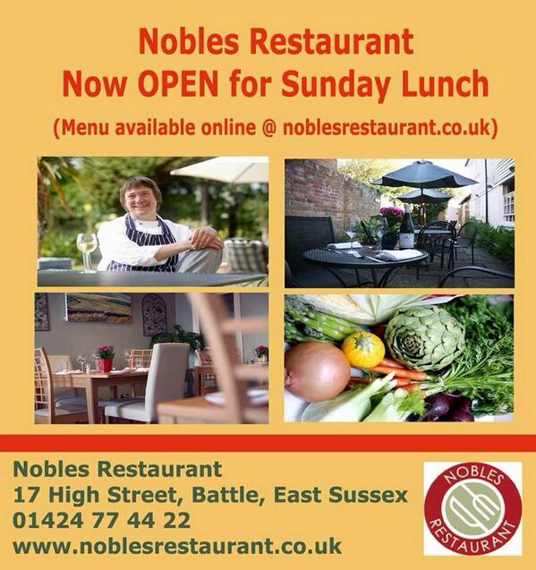 noblesrest's tweet photo. Open for Sunday Lunch, all we need now is sun to come back out! @more_Rye @Visit1066 @battlesussex @BattleObs http://t.co/vi0tzj1EKN
