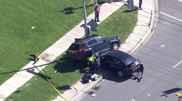 CP24's tweet photo. Ornge air ambulance called to scene of serious crash in Vaughan. http://t.co/pv4nousKr0 http://t.co/r2qTXBmFvc