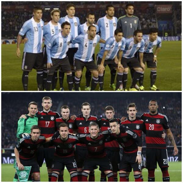 ClashofCelebs's tweet image. Retweet for Argentina

Fav for Germany

Who do you think will win?
#Germany #Argentina #GERvsARG