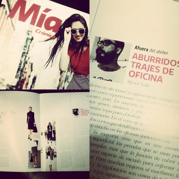 Mañana, busquen la columna y el artículo que escribí para <a href="/RevistaMiaGT/">Revista Mía</a> que viene en el interior de @cronicatwitt :)