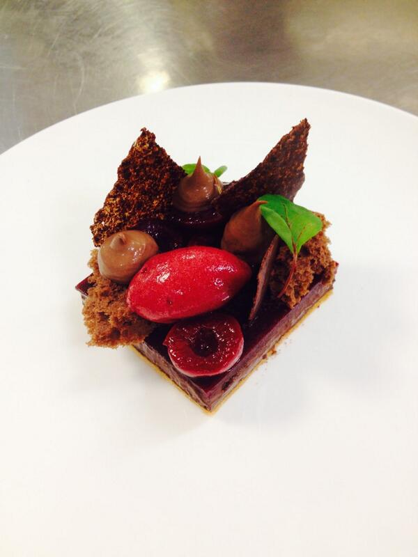 LewisHamblet's tweet image. Chocolate and cherries new dish from @wibbsalex  #anothercracker