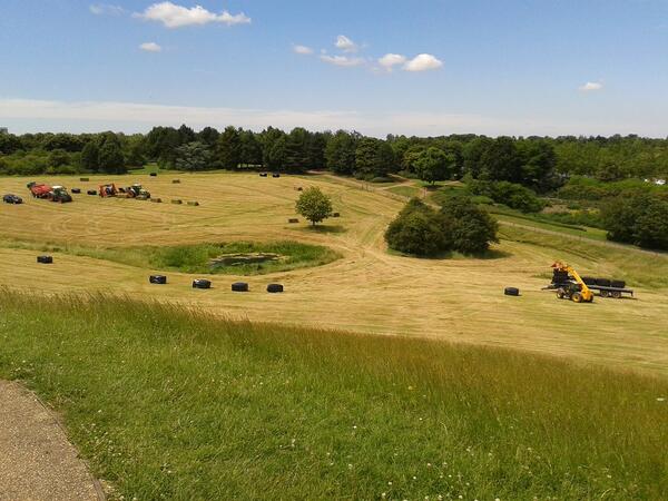 The hay balers are in Campbell Park today, all this just minutes from our thriving city centre!