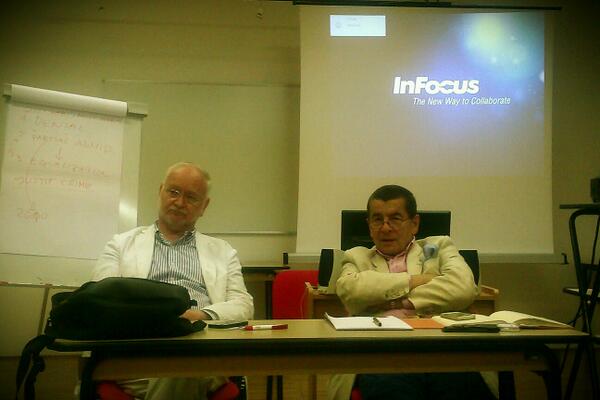 gospodjica_OceA's tweet photo. Zarko Korac and Geoffrey Nice at #AtrocitiesMasterClass #IUC #Dubrovnik http://t.co/vSi74SV14J