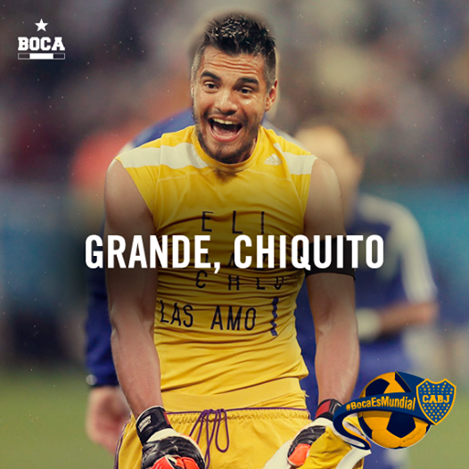 #BocaEsMundial Sergio #Romero, que atajó dos disparos, se lució en la definición para llegar a la final ante #GER