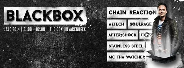 Jaja 17 oktober knallen in het plaatselijke jongerencentrum op Black Box met met o.a.  <a href="/DjChainReaction/">Chain Reaction</a> #Hardstyle