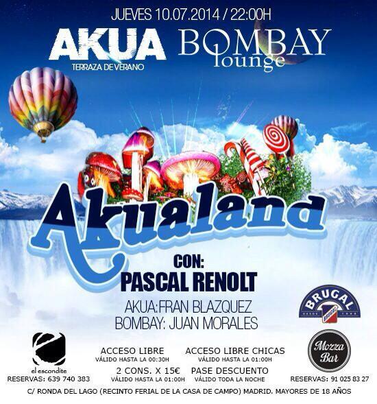 RRPPDelRey's tweet photo. Hoy en #Akua y #Bombay fiesta AKUALAND entrada GRATIS hasta la 1:00 para chicas y hasta las 00:30 para chicos!+infoMD http://t.co/es9EqrzyHv