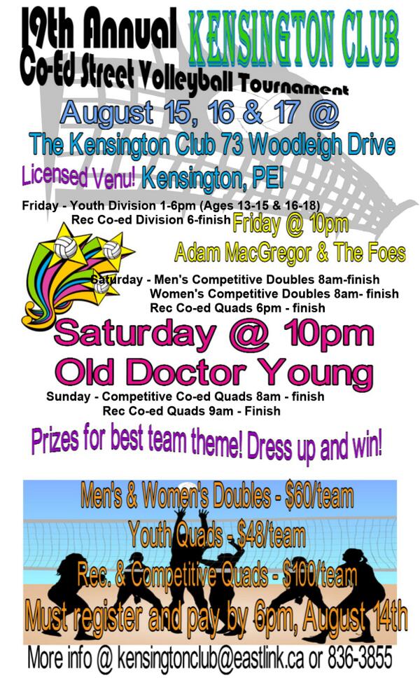 K_ClubPEI's tweet photo. It's almost here.....VoleyBall Weekend!  #volleyball #coed #sandinthestreet http://t.co/0W6c8fJpVV