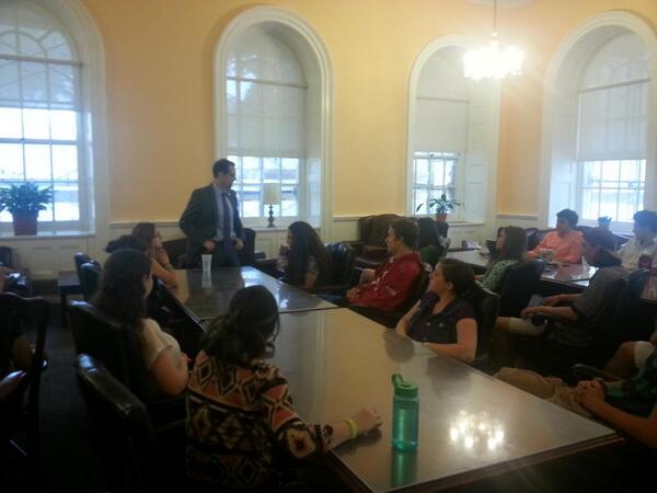 Teens from <a href="/URJKutzCamp/">URJ Kutz Camp</a> hearing from Councilmember <a href="/MarkLevineNYC/">Mark D. Levine</a> at City Hall to learn about social justice! #Kutz14