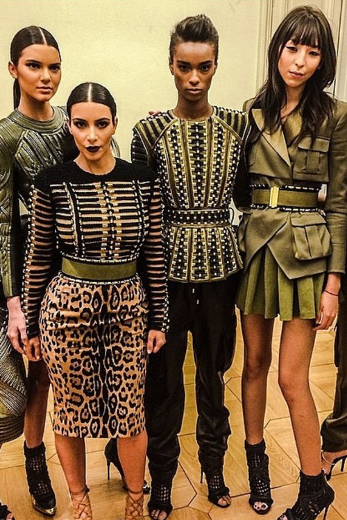 Thingsmodelsluv's tweet photo. Models love the @Balmain Army…and Kim K! See more at http://t.co/qojHk5n41Q http://t.co/6YTphRFp4Q
