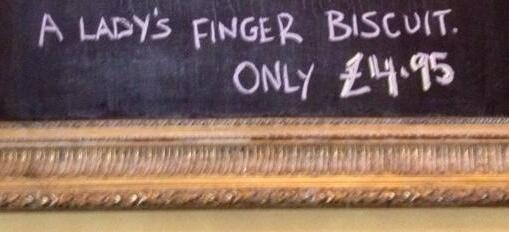 'A lady's finger biscuit' is probably the best euphemism I've ever seen. #doublemeaning