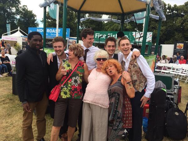 Great day playing at the @hamptoncourtF! Two more days to go. Give us a shout if you're coming or if you've seen us!