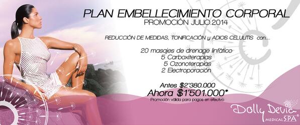 DollyDeviaSpa's tweet photo. #Promociones #Julio #DollyDeviaSpa Plan de Reducción Corporal http://t.co/Tlpe1IzlUi http://t.co/xD3ti0jpnu