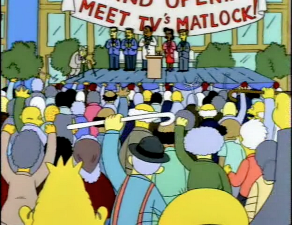 dailysimpsons's tweet photo. MAAAATLOCK!! #RIPAndyGriffith #TheSimpsons #WeLoveYouMatlock #OhYesWeDo http://t.co/GthWBdy7S0