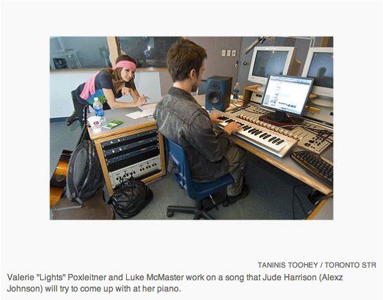 lukemcmaster's tweet photo. #TBT @TorontoStar - working with my talented co-writer @lights for @Instant_Star #goodtimes - http://t.co/UjgFWuFpBo http://t.co/P1YofrqSKn