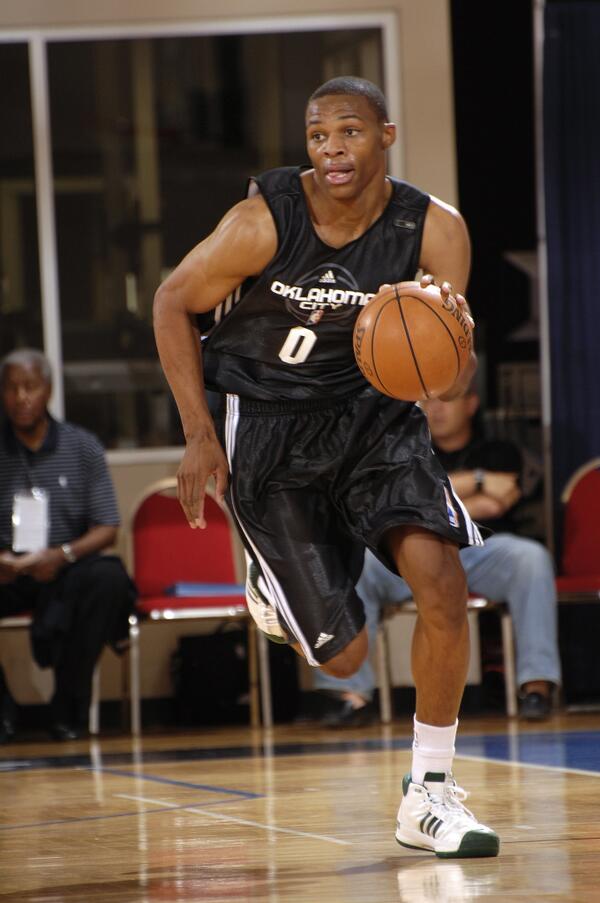 NBA's tweet photo. #TBT... @russwest44 in the @NBASummerLeague! http://t.co/lZQNuWlsPQ