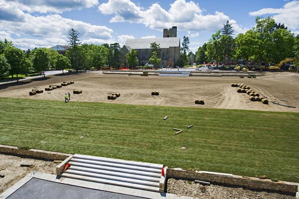 StLawrenceU's tweet photo. SLU Right Now: We're rolling out the sod! http://t.co/vm3F56vSHP
