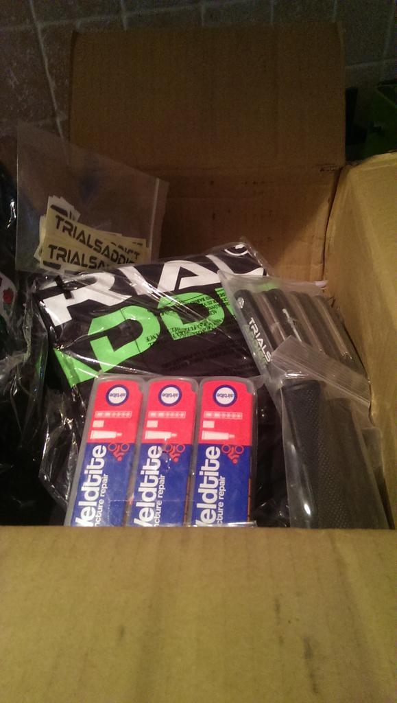Our round 2 winners package donated from <a href="/TrialsAddict/">TrialsAddict</a>! Get yourselves entered to be in with a chance. #biketrials