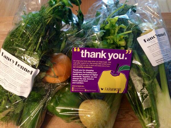 jenniferlitorja's tweet image. .@getfarmivore so excited I got my box today! Can't wait to try their juicing recipes!!