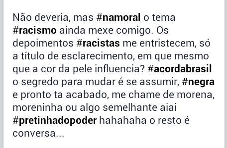 gigivirgilio's tweet image. #namoral #racismo nunca foi moda #pretinhadopoder #negra sim o resto é história