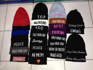 DevDevshop's tweet image. BEANIE HAT FREE DESIGN TULISAN SESUKAMU ONLY 35RB/PCS. BELI 10PCS? JADI 32RB/PCS. RESELLER WELCOME!!! ORDER? CEK BIO