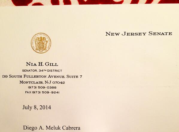 dmeluk's tweet photo. Dear Senator, Thank you kindly!!! @NiaH.G http://t.co/3UJSkcaDUb