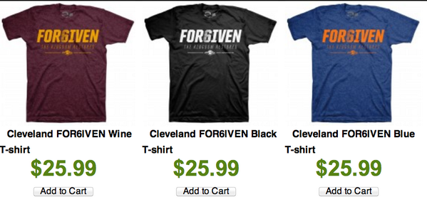 They're not even waiting: <a href="/FreshBrewedTees/">Fresh Brewed Tees</a> selling their LeBron "For6iven" shirts now