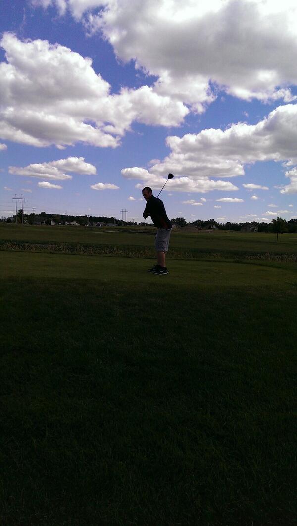 lecterhound's tweet photo. golfing with this guy! @NicWeimer06 #turnt up!!! ⛳ ! ⛳ http://t.co/YcfwlEfSMm
