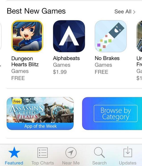 RadDragon's tweet image. Wow, #ALPHABEATS is our first game to make the front page of the @AppStore! "INDEBTEDNESS" is worth 8000 points.