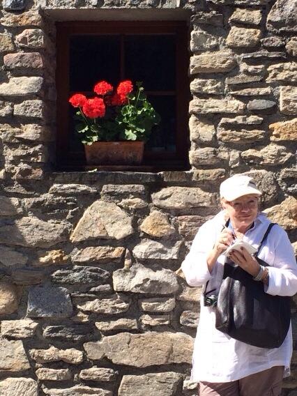 GetUpAndGoNow's tweet image. Writing notes in #Durnstein on the #Danube in #Austria