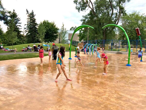 Fun opening of the Cedarvale Splash Pad today! Thnx residents for helping to make this happen!