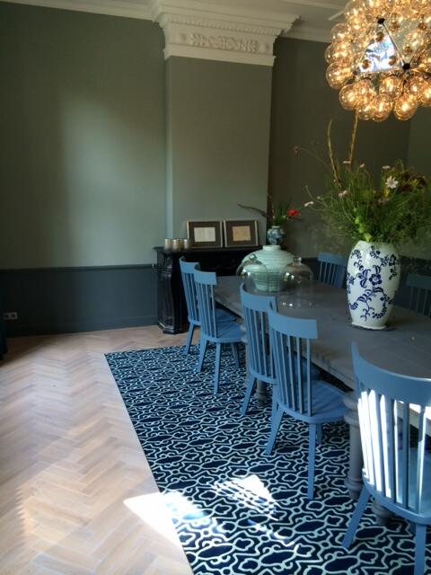 Zo ... het kleed is ook gelegd, uniek ontworpen voor Het Hof door #EdwardvanVliet #SEVV