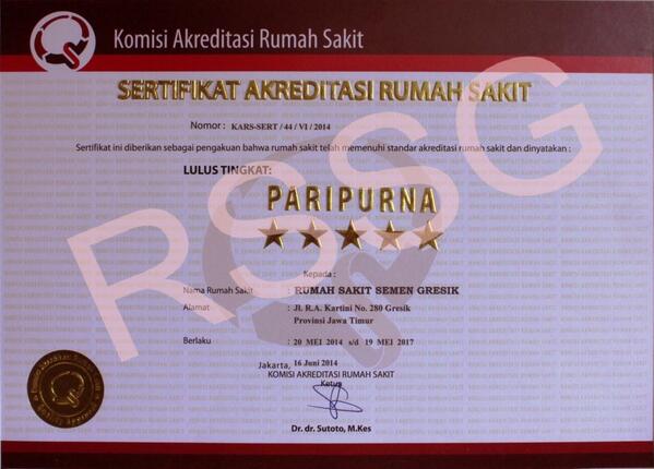 InfoRSSG's tweet photo. @PTSEMENGRESIK RS Semen Gresik Pertama di Gresik yg lulus Akreditasi (JCI) 2012 dgn peringkat LULUS PARIPURNA http://t.co/gSZTjWwp6g