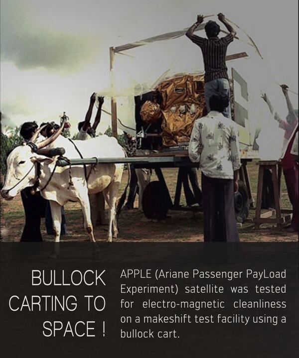 isro's tweet photo. Bullock carting to space http://t.co/lwZZPACXqF