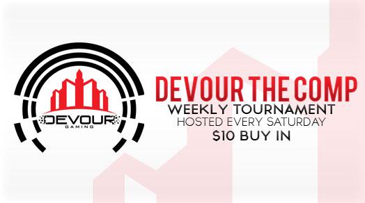 HuT_Gaming's tweet photo. "DevouR the Comp" our weekly Saturday buy in tourney, Get your teams in it! @ShawnAbner @KingBabyKong @CommGamers_RT http://t.co/XzCY2UxTU8