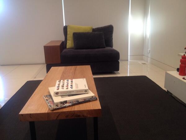 Burgo8888's tweet photo. Thanks to @maxjonesco for the new coffee table.. She's a beauty!! And made in Melbourne!!! http://t.co/acYFjqHmzb
