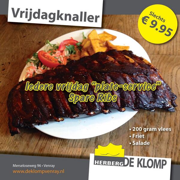 Iedereen die vandaag vakantie krijgt en geen zin heeft om zelf te koken!! Dat snappen wij <a href="/DeKlompVenray/">Herberg de Klomp</a>
