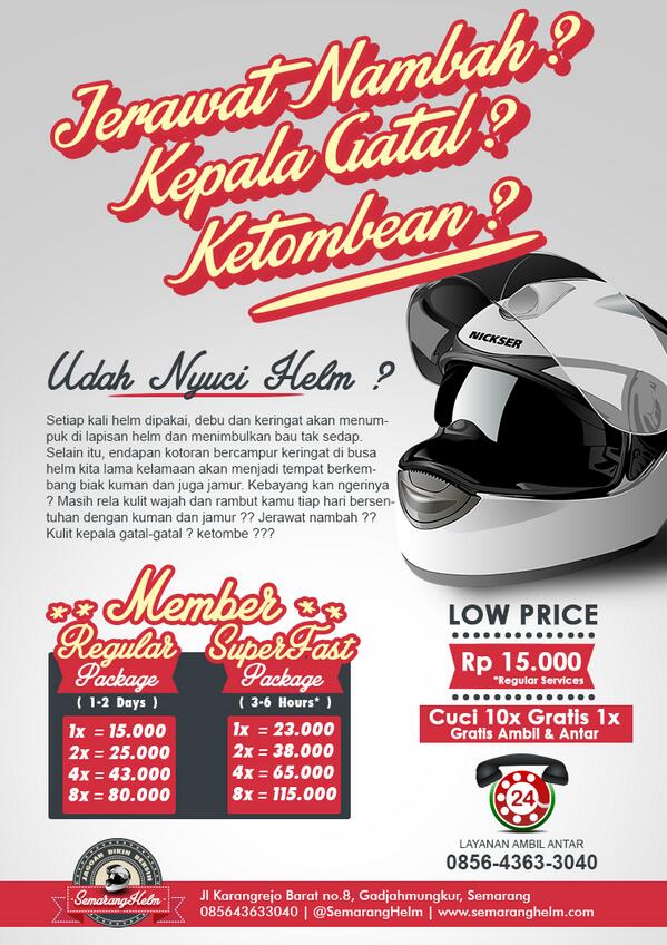 SemarangHelm's tweet photo. cuci helm paling maknyussss monggo merapattt :D #semarang #cucihelm http://t.co/4DrwepG43g