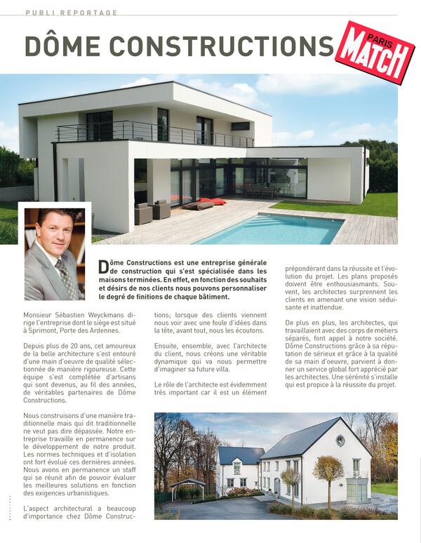 Domeconstruct's tweet image. Interview parue dans Paris-Match, lisez l'article complet : dome-constructions.be/interview-paru…