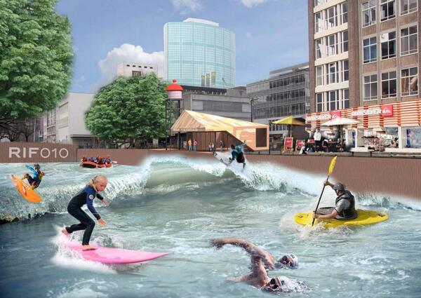 architectenweb's tweet image. Zomer 2015 kunnen Rotterdammers surfen over de golven van de Steigersgracht: architectenweb.nl/n35047 #stadsinitiatief