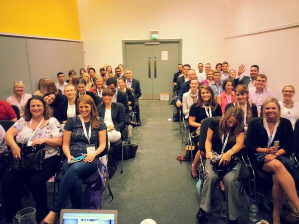 Mister_Mumbles's tweet photo. Two sold-out sessions at #agr14 this morning - and queues outside too! x http://t.co/t3PI5nOsTf