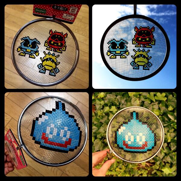 Twitter पर ハチマリ3 網戸ットしてみたいけど網戸にするのはなぁって人に朗報 ダイソーに売ってるザル的なやつを使うザルドット W あまり大きなのは描けないけど持ち運び可能でどこでもいっしょだよw 8bit Shugei Http T Co Bfvkoayitj